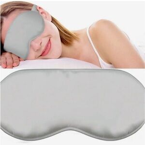 Silky Gray Contoured Sleep Mask with travel bag.